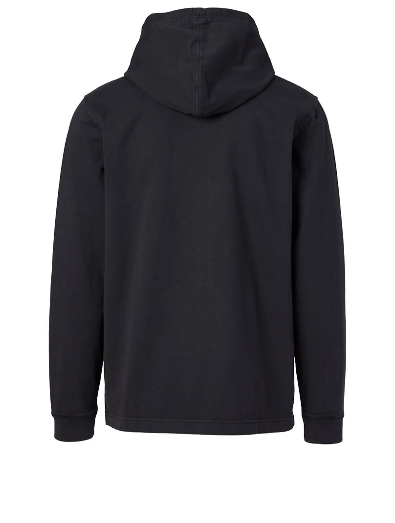 Cotton Hoodie With Reverse Logo