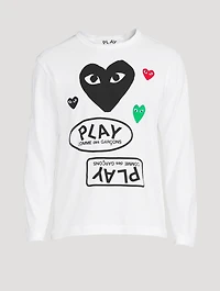 Cotton Long-Sleeve T-Shirt With Multi Logo