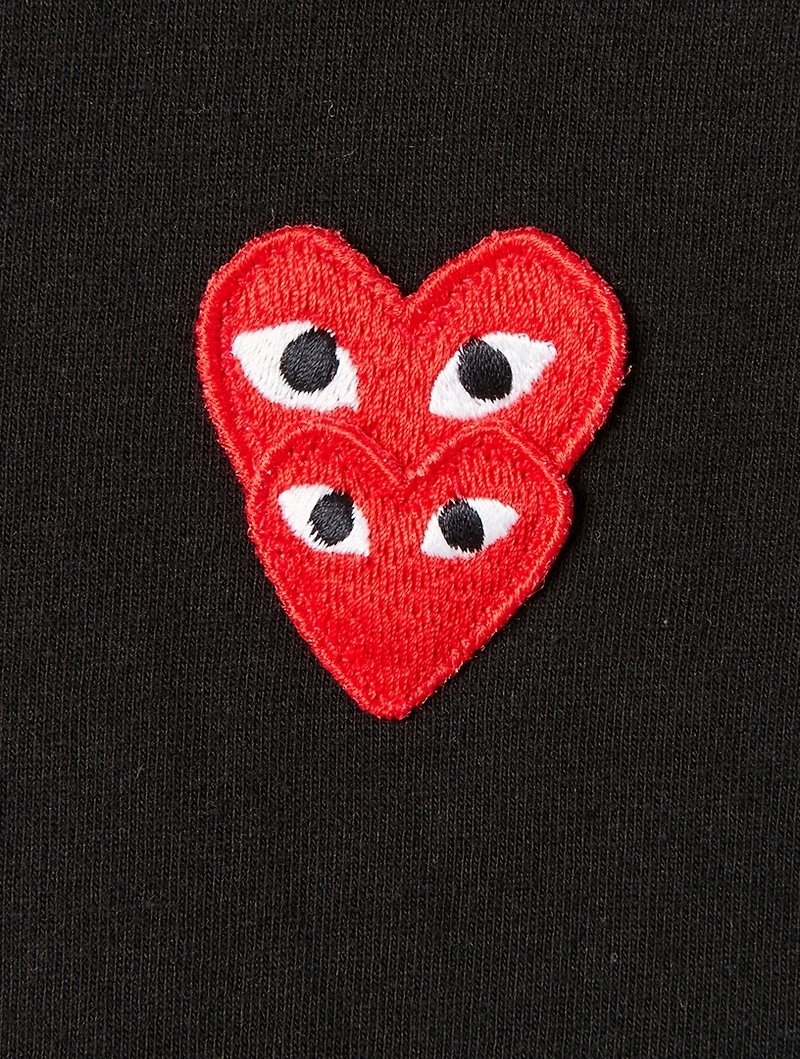 Cotton T-Shirt With Overlapping Heart
