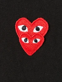 Cotton T-Shirt With Overlapping Heart