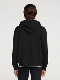 Cotton Zip Hoodie With Overlapping Heart