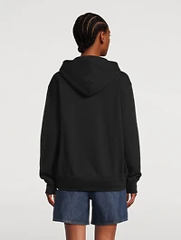 Cotton Zip Hoodie With Overlapping Heart
