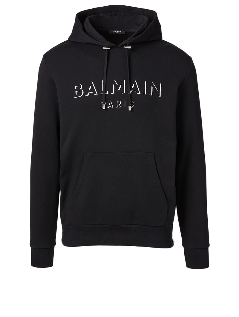 Cotton Hoodie With 3D Effect Logo