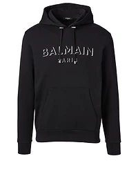 Cotton Hoodie With 3D Effect Logo