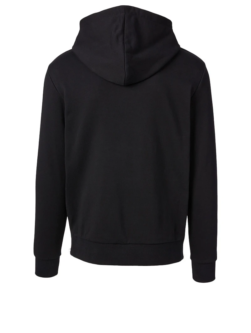 Cotton Hoodie With 3D Effect Logo
