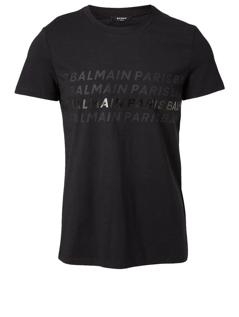 Cotton T-Shirt With Foil Logo