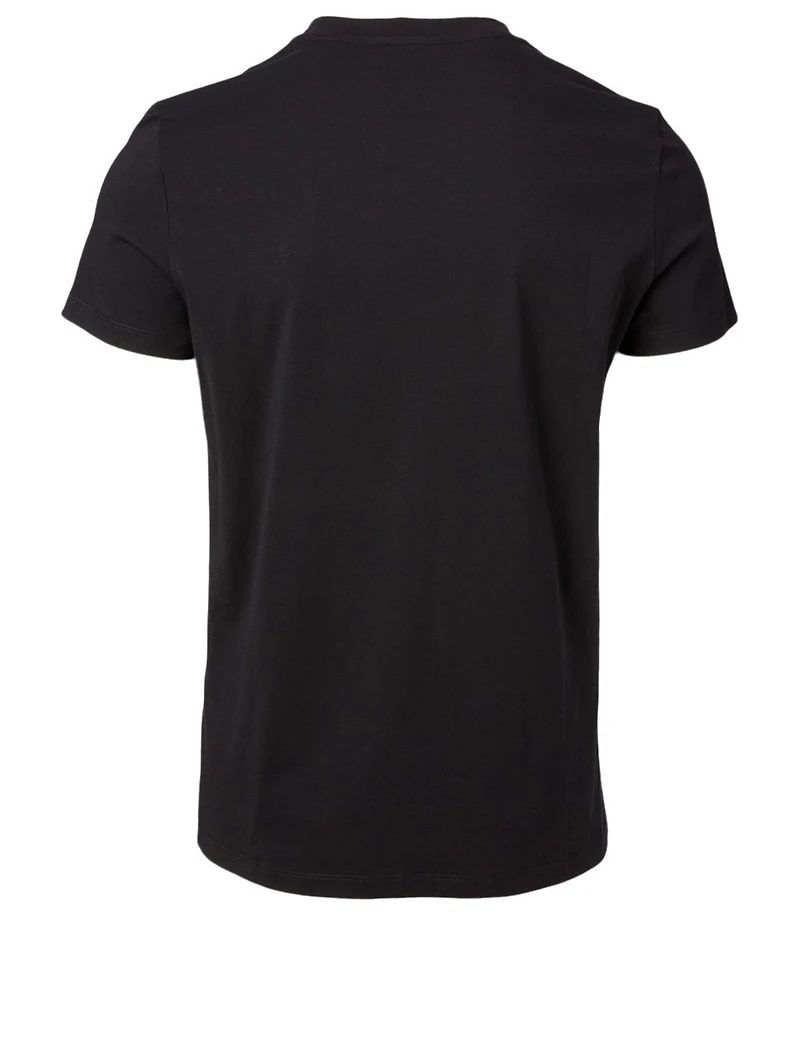 Cotton T-Shirt With Foil Logo
