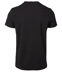 Cotton T-Shirt With Foil Logo