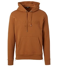Cotton Hoodie With Embossed Logo