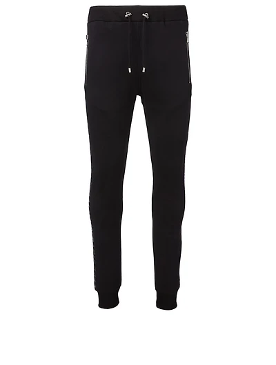 Cotton Sweat Pants With Foil Logo