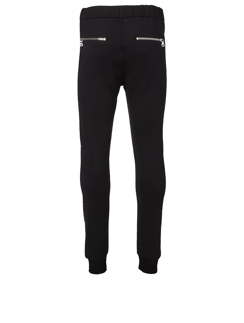 Cotton Sweat Pants With Foil Logo