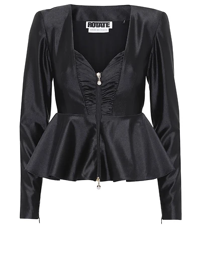 Annie Satin Long-Sleeve Top