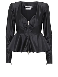 Annie Satin Long-Sleeve Top