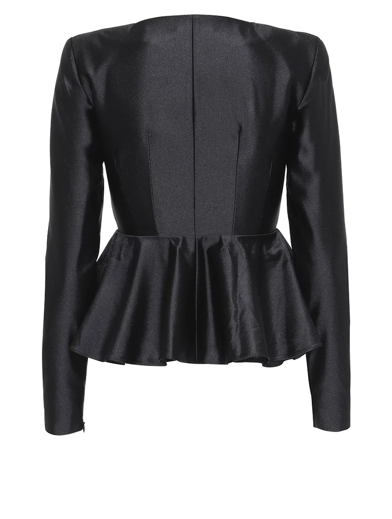 Annie Satin Long-Sleeve Top