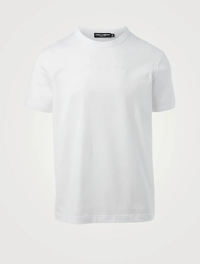 Cotton T-Shirt With Logo Embroidery
