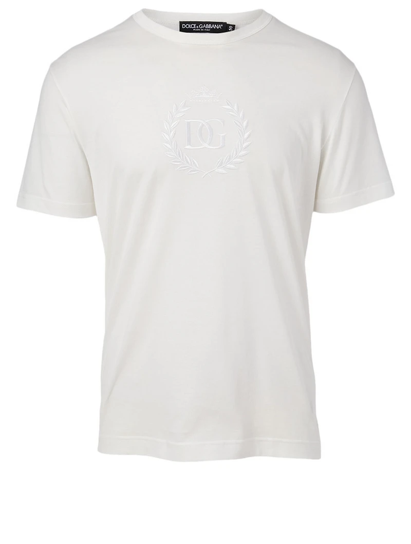 Cotton T-Shirt With Logo Crest