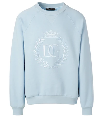 Cotton-Blend Sweatshirt With Logo Crest