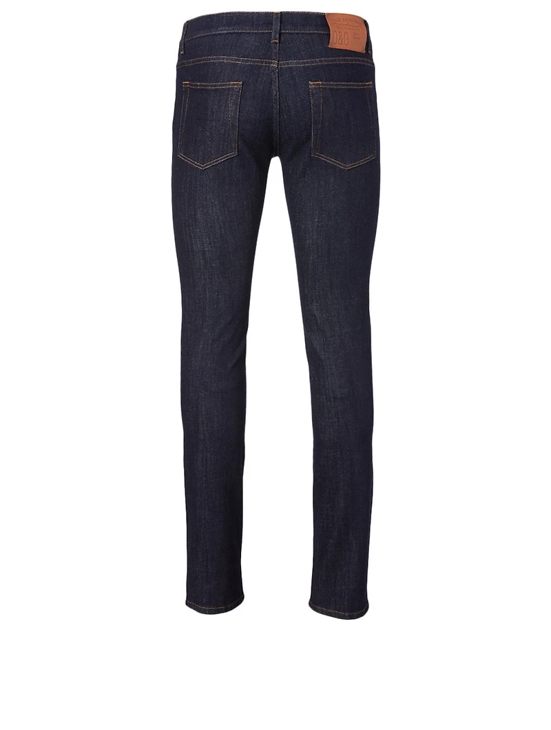 Skinny Jeans With Leather Label
