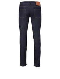 Skinny Jeans With Leather Label