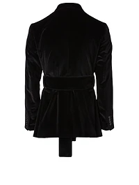 Velvet Jacket With Belt