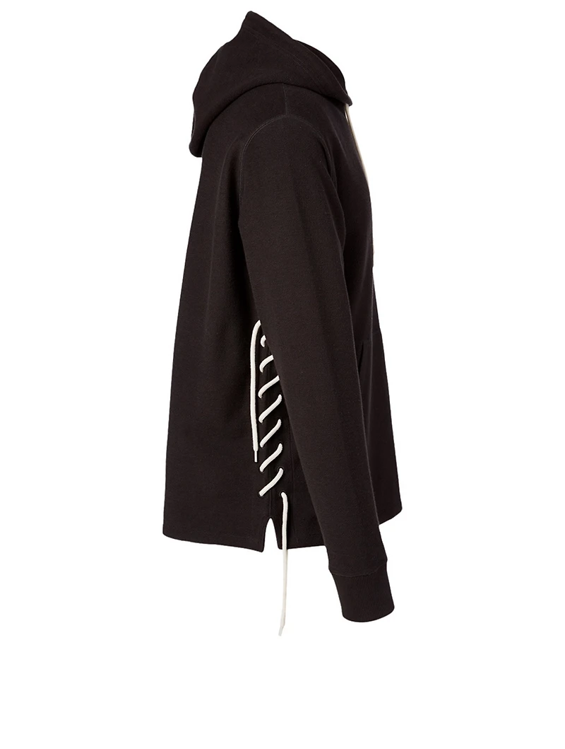 Cotton-Blend Laced Hoodie