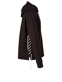 Cotton-Blend Laced Hoodie