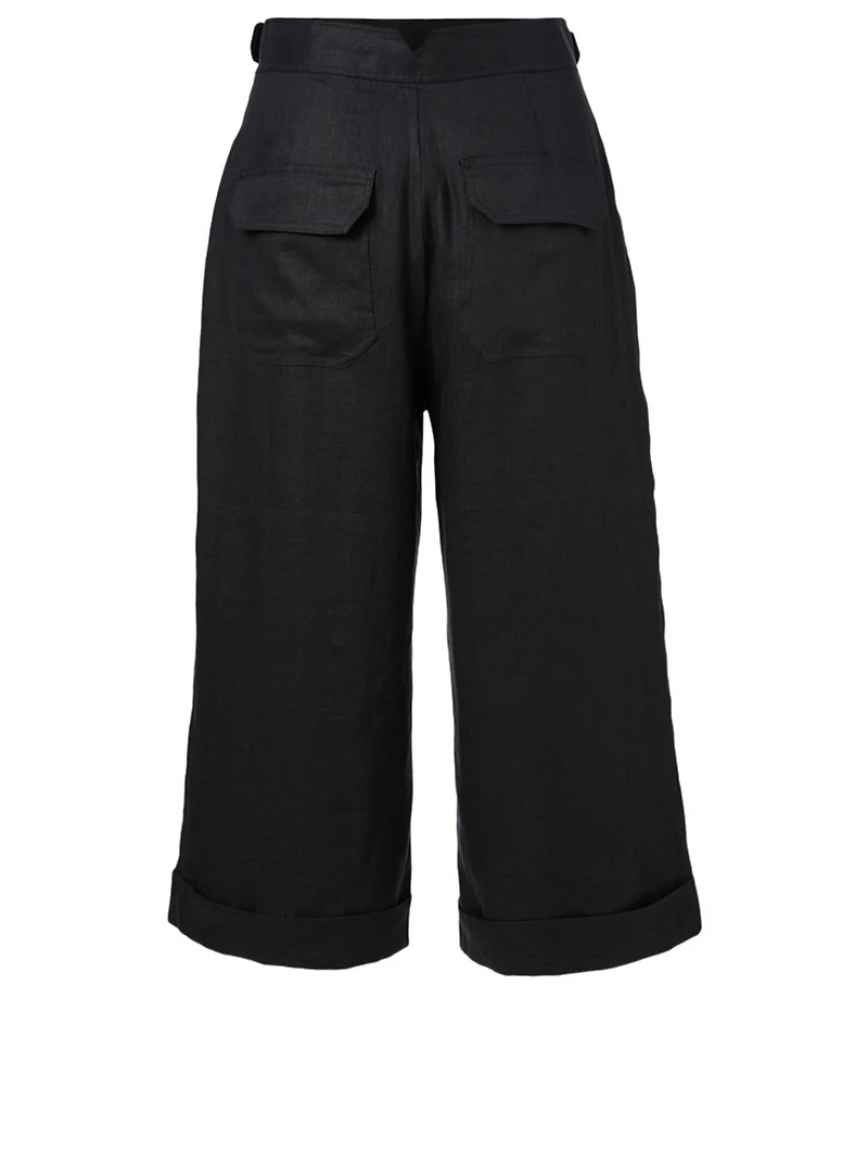 Kalil Linen Cropped Pants