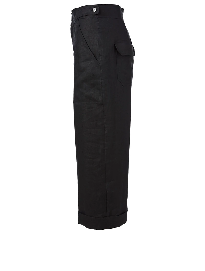 Kalil Linen Cropped Pants