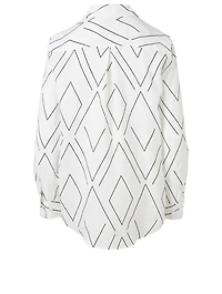Essential Linen Shirt Geometric Print