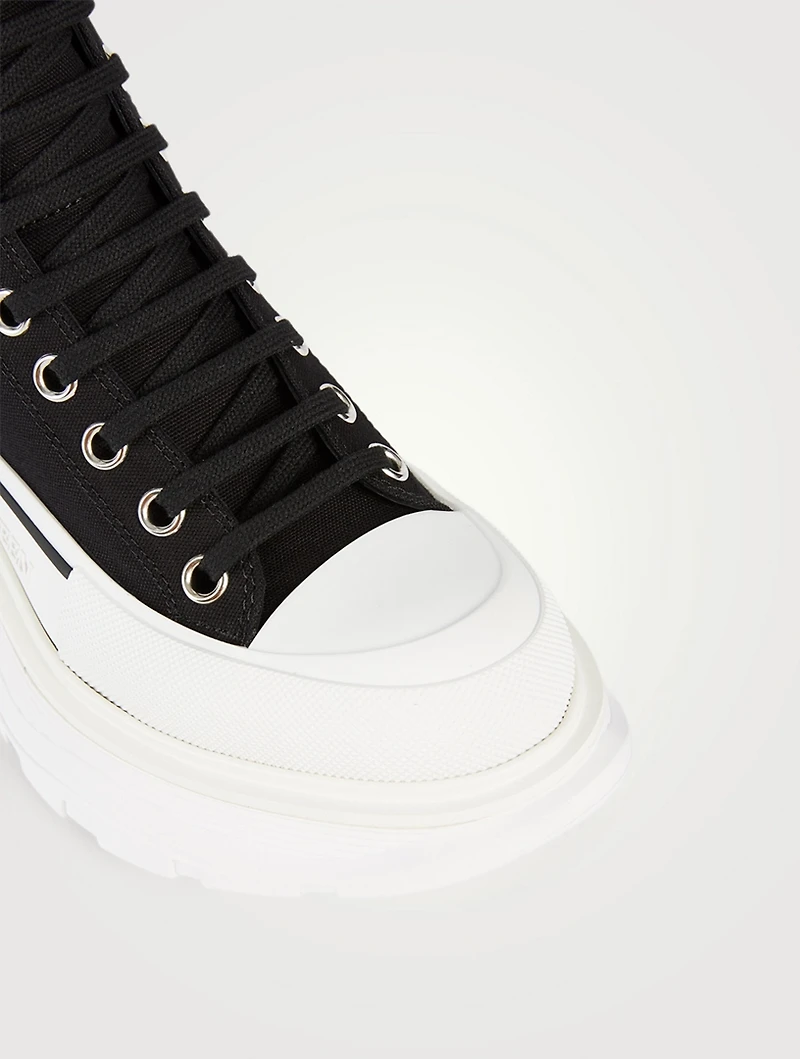 Tread Slick Canvas Platform High-Top Sneakers