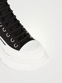 Tread Slick Canvas Platform High-Top Sneakers