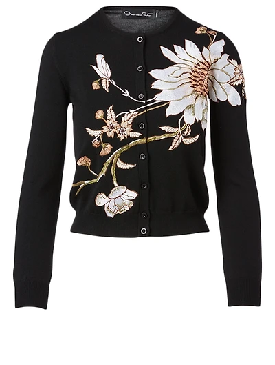 Wool Embroidered Cardigan