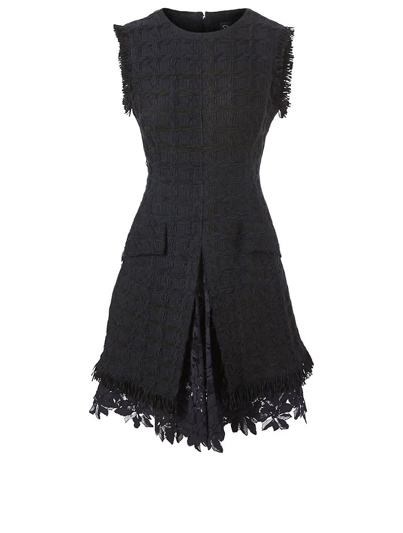 Tweed Lace Mini Dress
