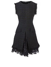 Tweed Lace Mini Dress