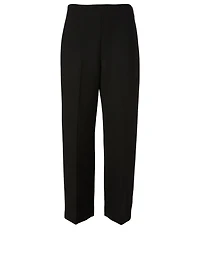 Wool-Blend High-Waisted Pants