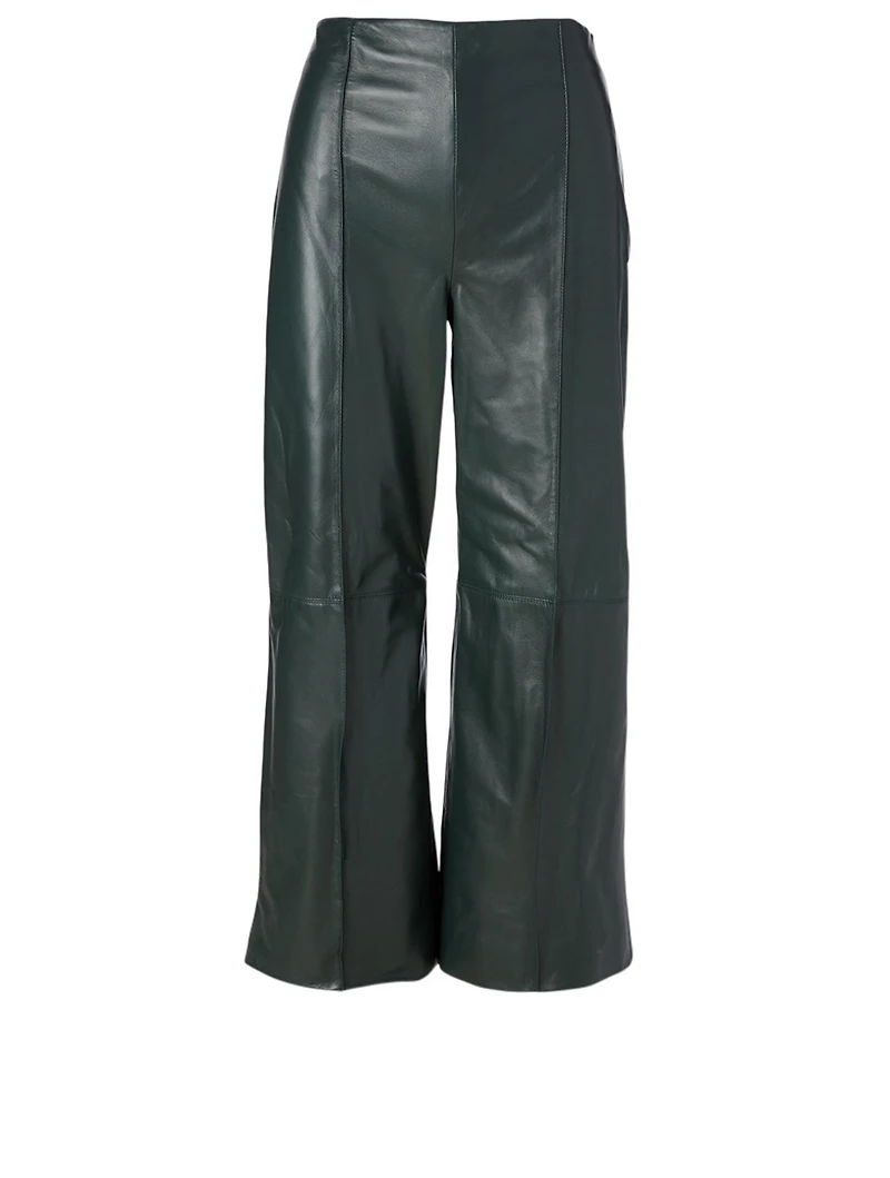 Leather Cropped Pants