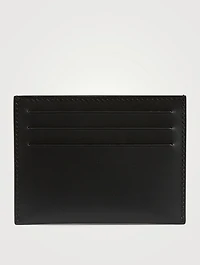 Refracted Logo Leather Card Holder