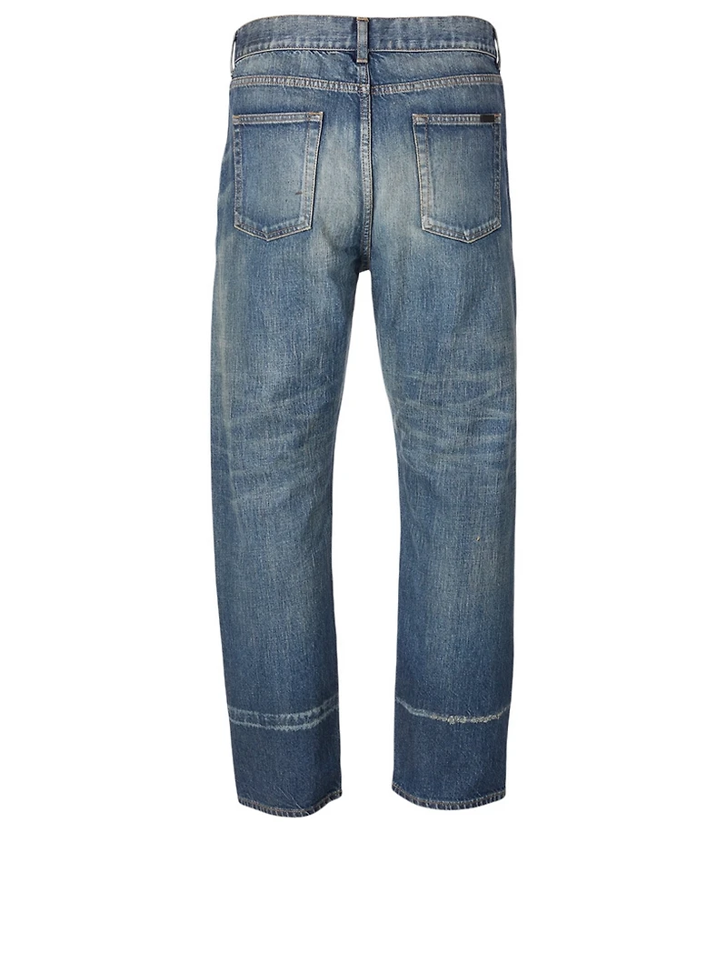 Straight-Leg High-Waisted Jeans