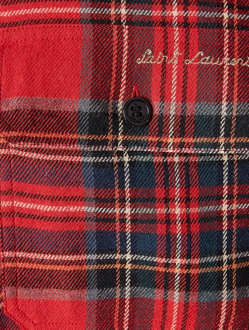 Embroidered Shirt Tartan Flannel
