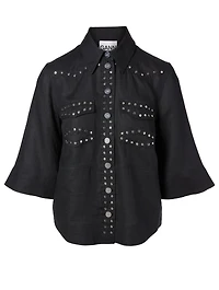 Linen Buttoned Blouse