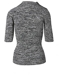 Melange Knit Embellished Top
