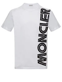 Cotton T-Shirt With Vertical Logo