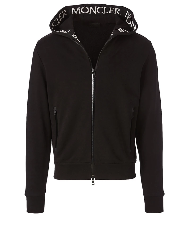 Zip Hoodie With Grosgrain Logo