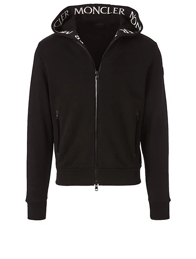 Zip Hoodie With Grosgrain Logo
