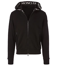 Zip Hoodie With Grosgrain Logo