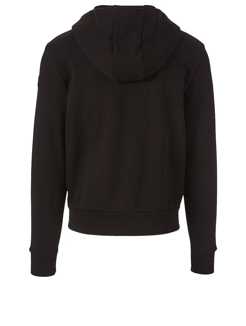 Zip Hoodie With Grosgrain Logo