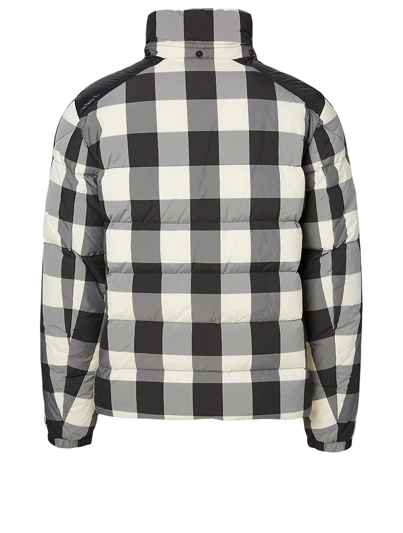 Aubrac Down Jacket Plaid Print