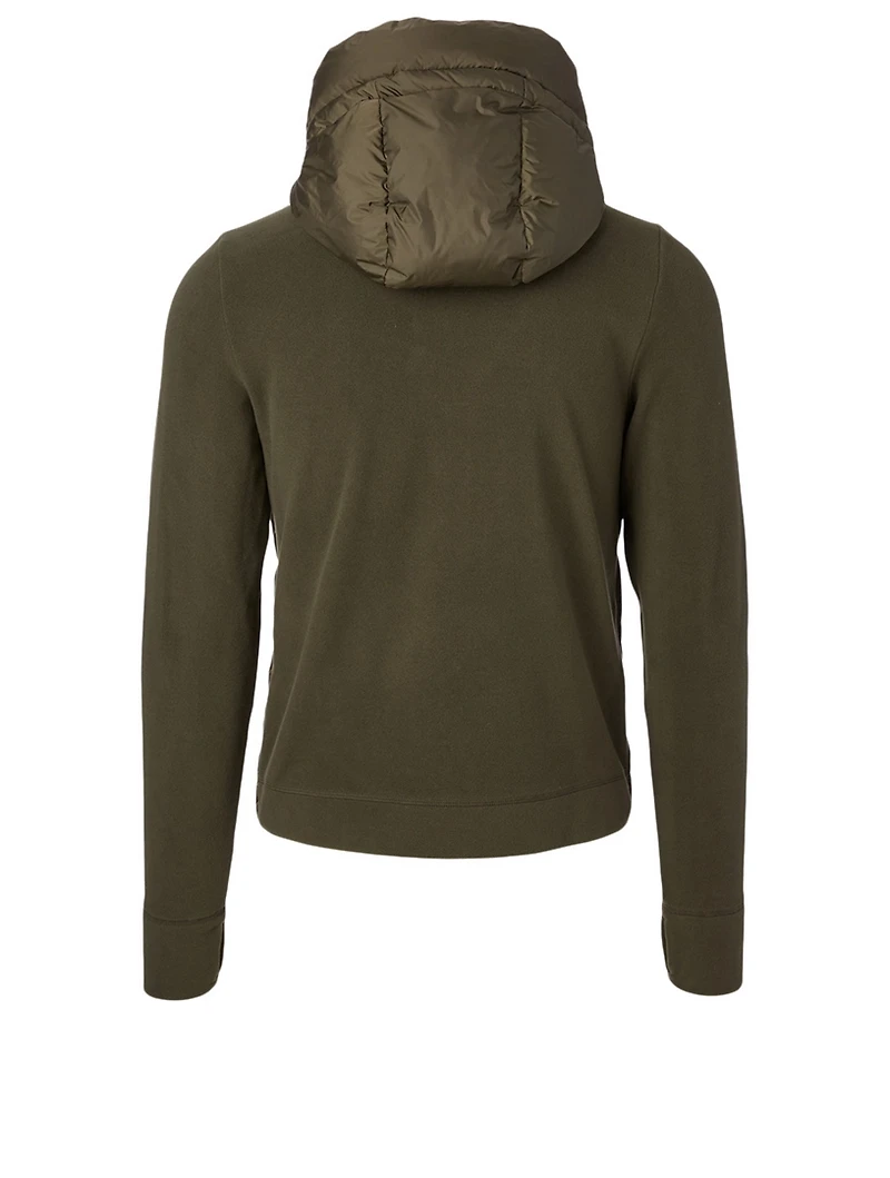 Padded Down Zip Cardigan