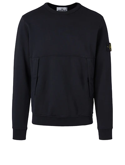 Cotton Roundneck Sweatshirt With Pocket