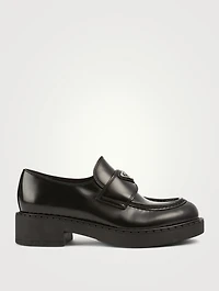 Chocolate Brushed Leather Loafers